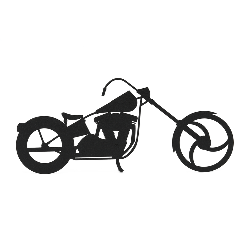 Chopper Motorcycle Free Standing Silhouette