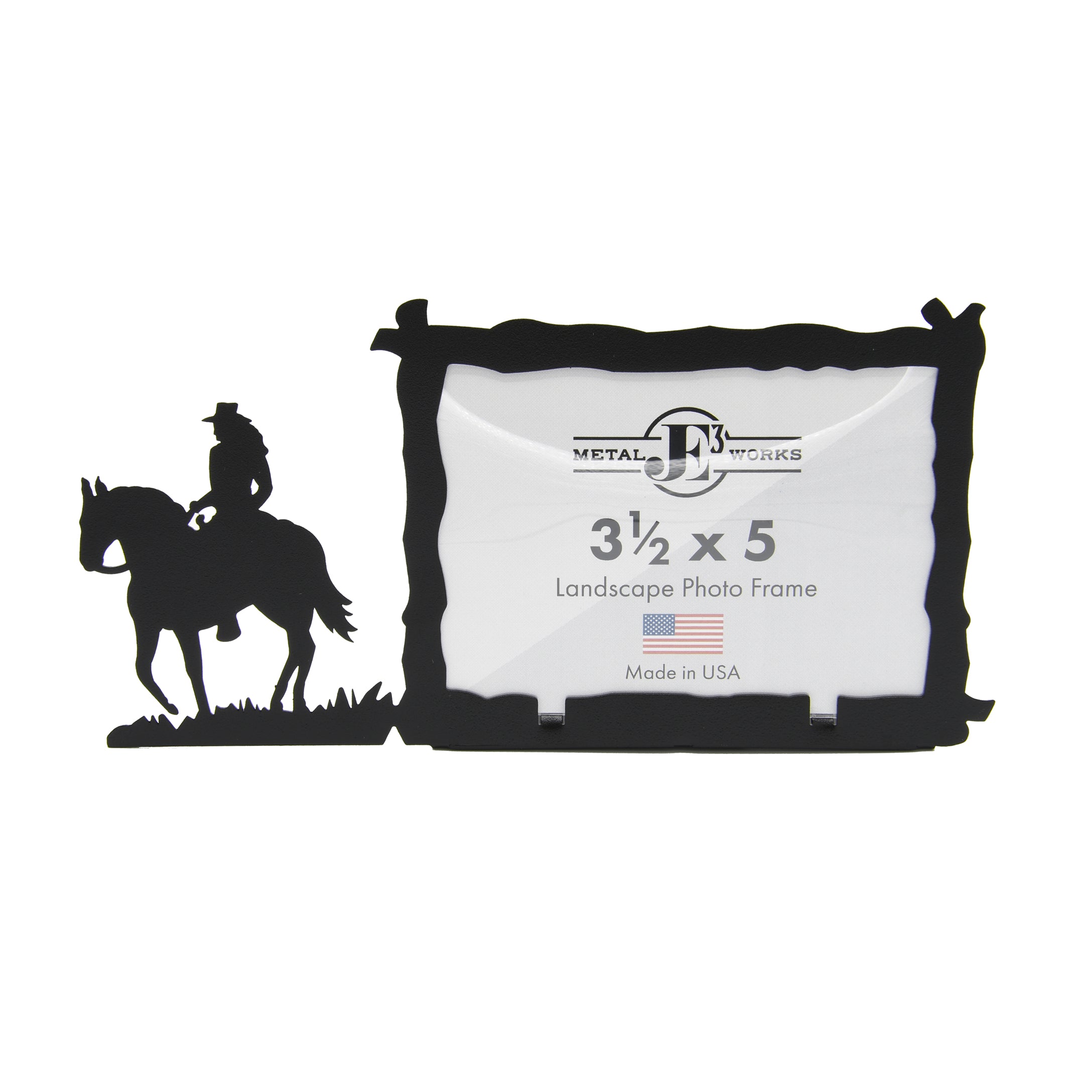 Lady On Horseback Picture Frame – JE3 Metal Works