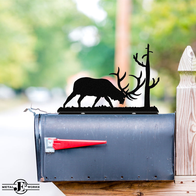 Elk In Rut Mailbox Topper