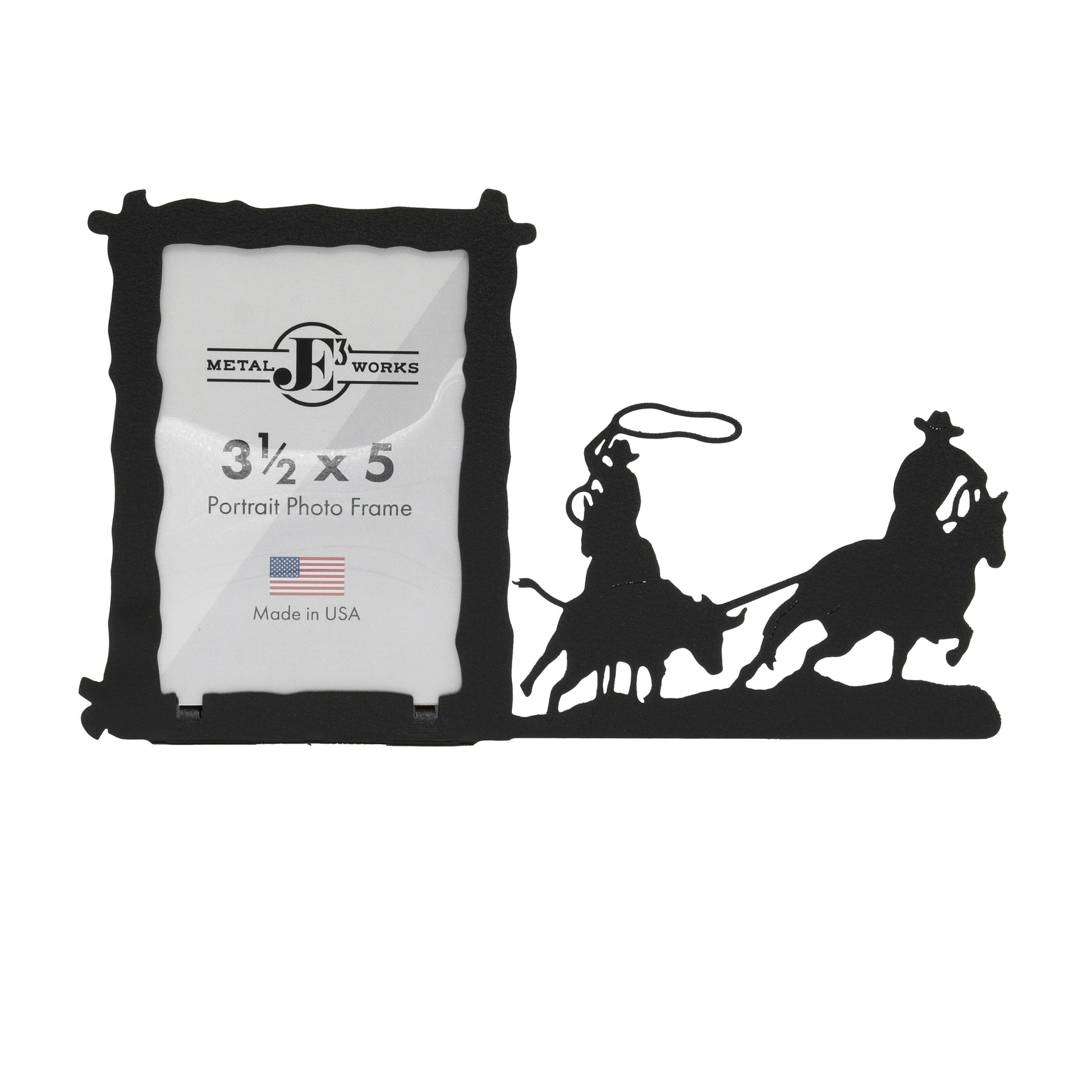 Team Roping Picture Frame – JE3 Metal Works