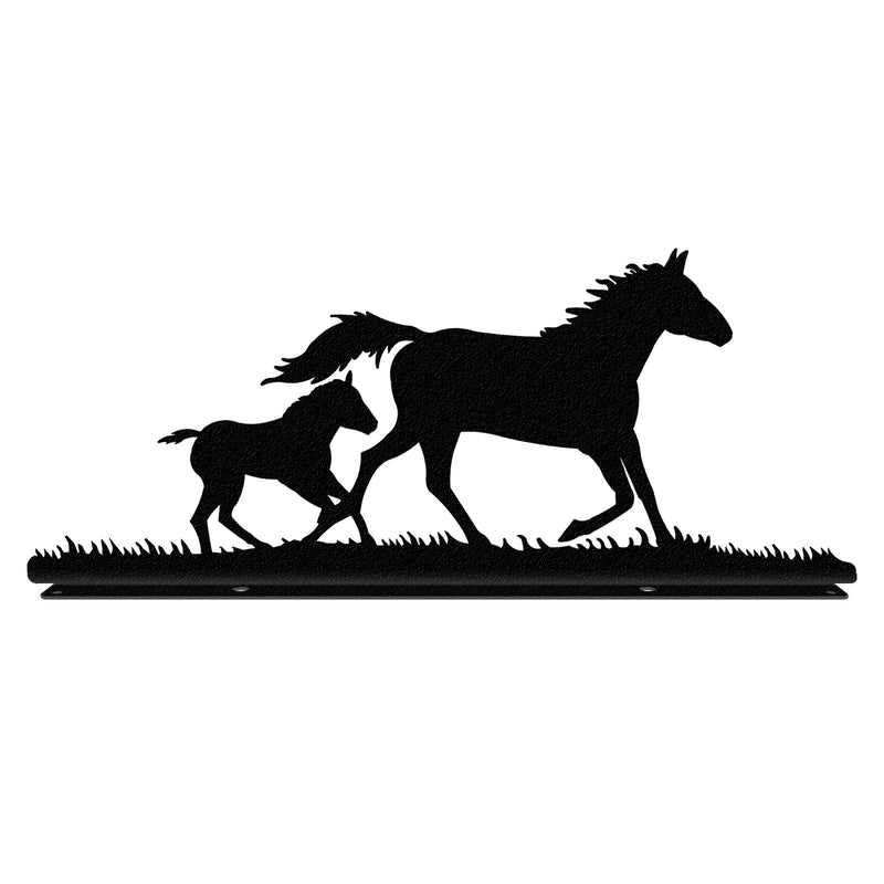 Mare & Foal Horse Mailbox Topper