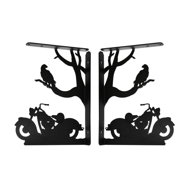 Classic Motorcycle Shelf Brackets (Set of 2)