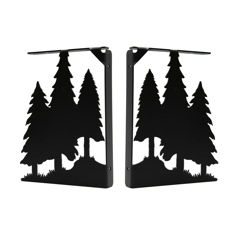 3 Pine Trees Shelf Brackets (Set of 2)