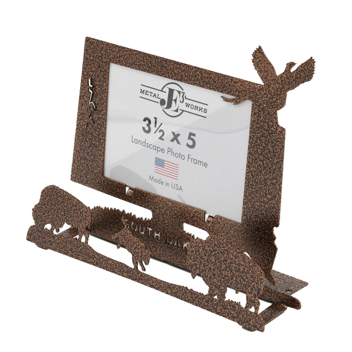 Buffalo & Pheasant In South Dakota Shaped Picture Frame – JE3
