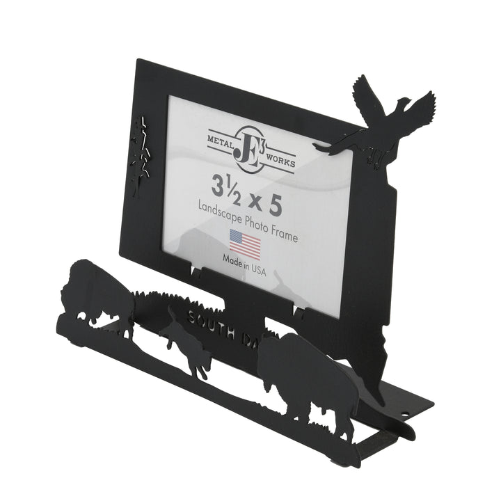 Buffalo & Pheasant In South Dakota Shaped Picture Frame – JE3