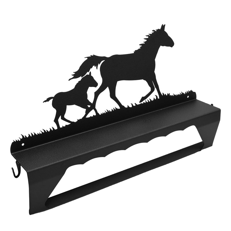 Mare & Foal Horse Towel Bar & Shelf