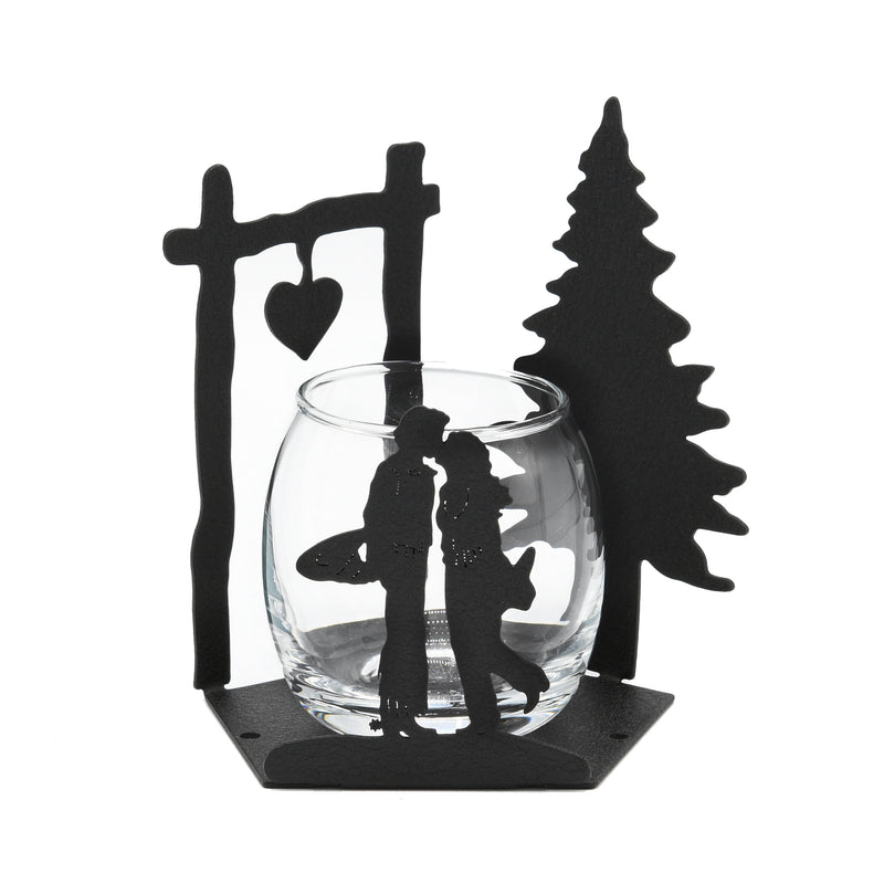 Cowboy & Cowgirl Kissing Candle Holder