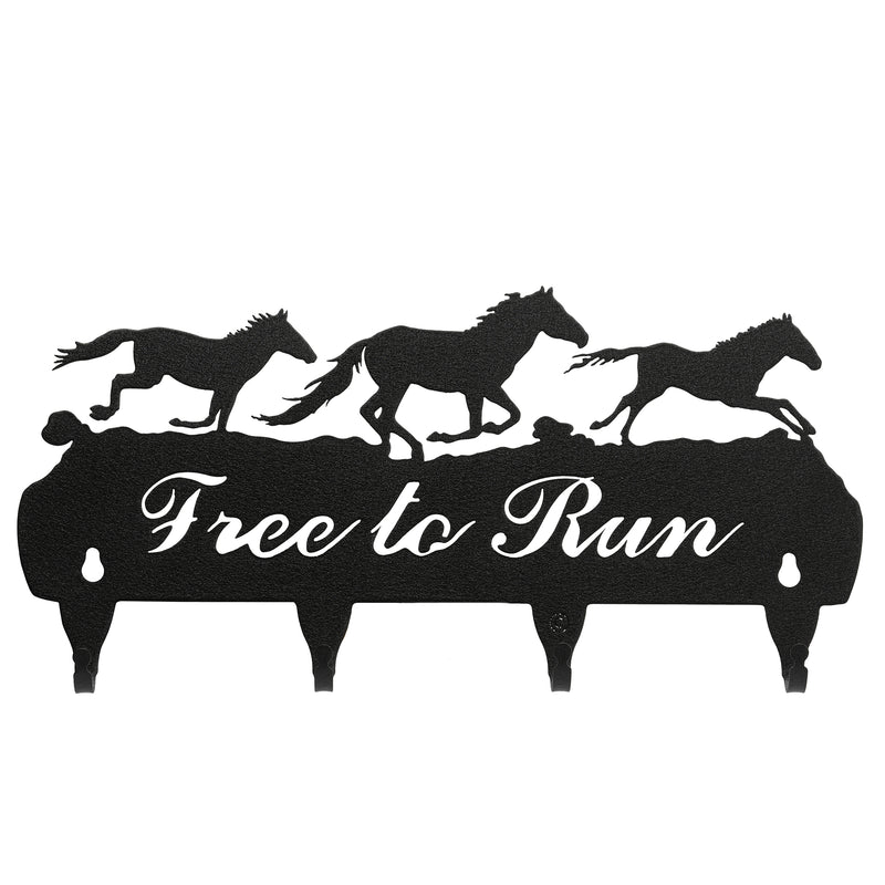 3 Horse "Free to Run" Key Hooks