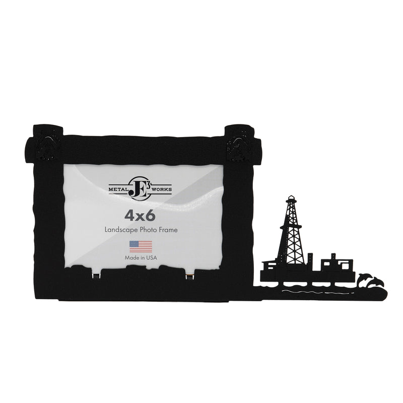 Offshore Oil Rig With Dolphins Picture Frame – JE3 Metal Works