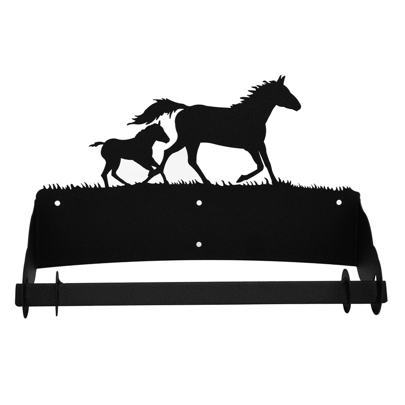Mare & Foal Horse Paper Towel Holder