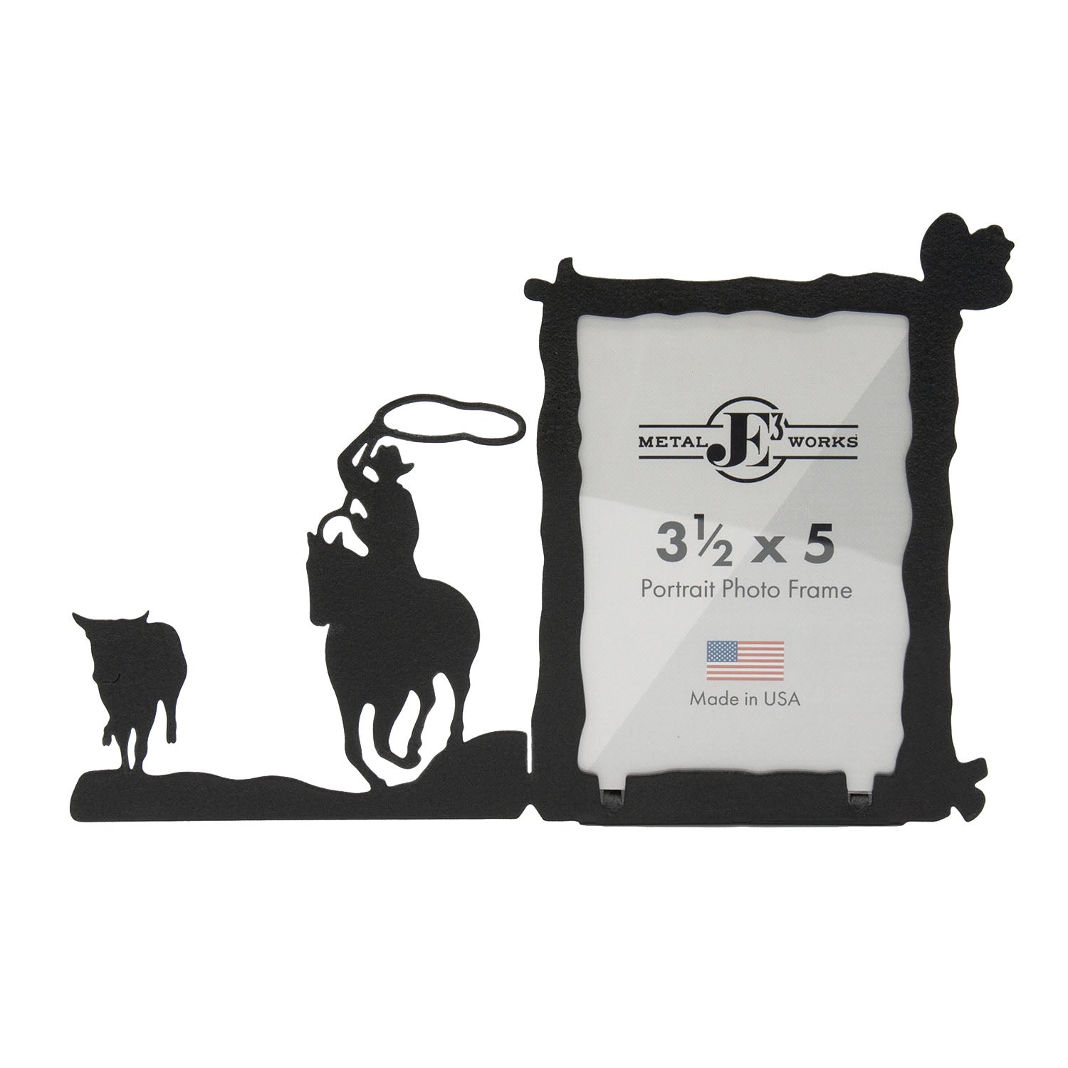 Individual Steer Roping Picture Frame – JE3 Metal Works