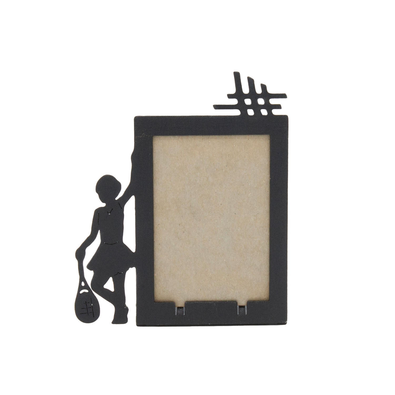 Girl Tennis Player With Racket Picture Frame – JE3 Metal Works