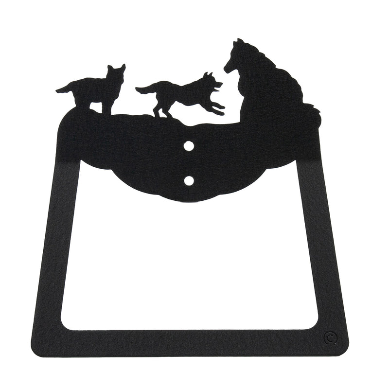 3 Wolves Towel Ring / Towel Holder